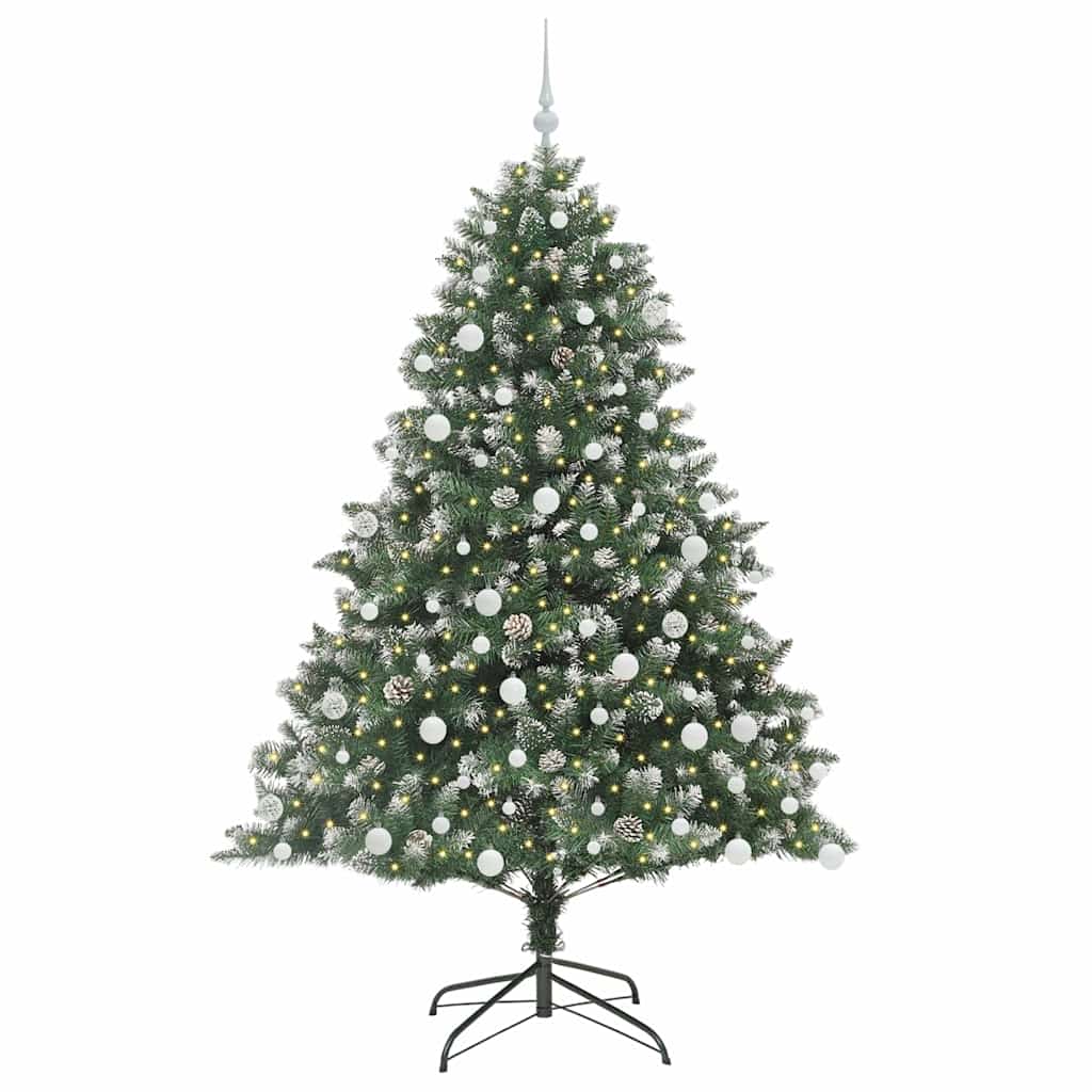vidaXL Sztuczna choinka Zielony 180 cm PVC, plastik i stal