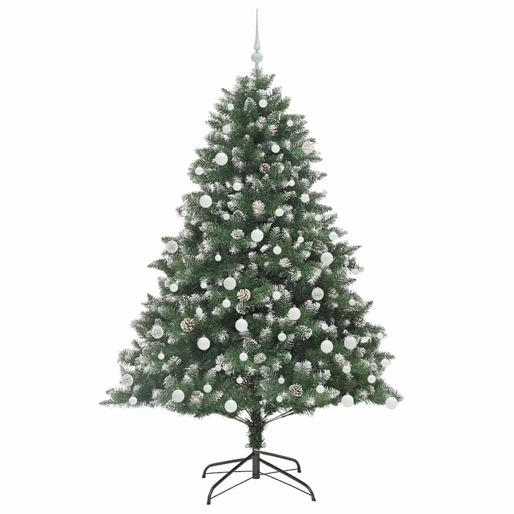 vidaXL Sztuczna choinka Zielony 180 cm PVC, plastik i stal