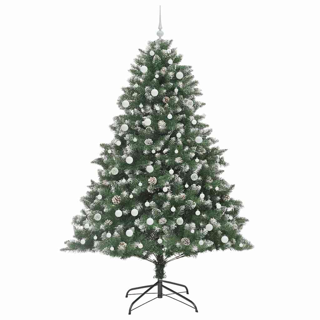 vidaXL Sztuczna choinka Zielony 240 cm PVC, plastik i stal