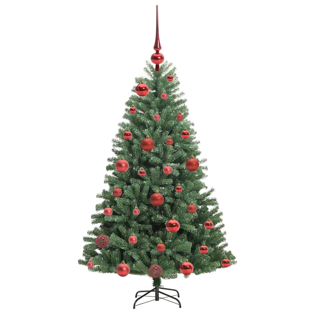 vidaXL Sztuczna choinka z zawiasami zielony 120 cm PVC i Metal