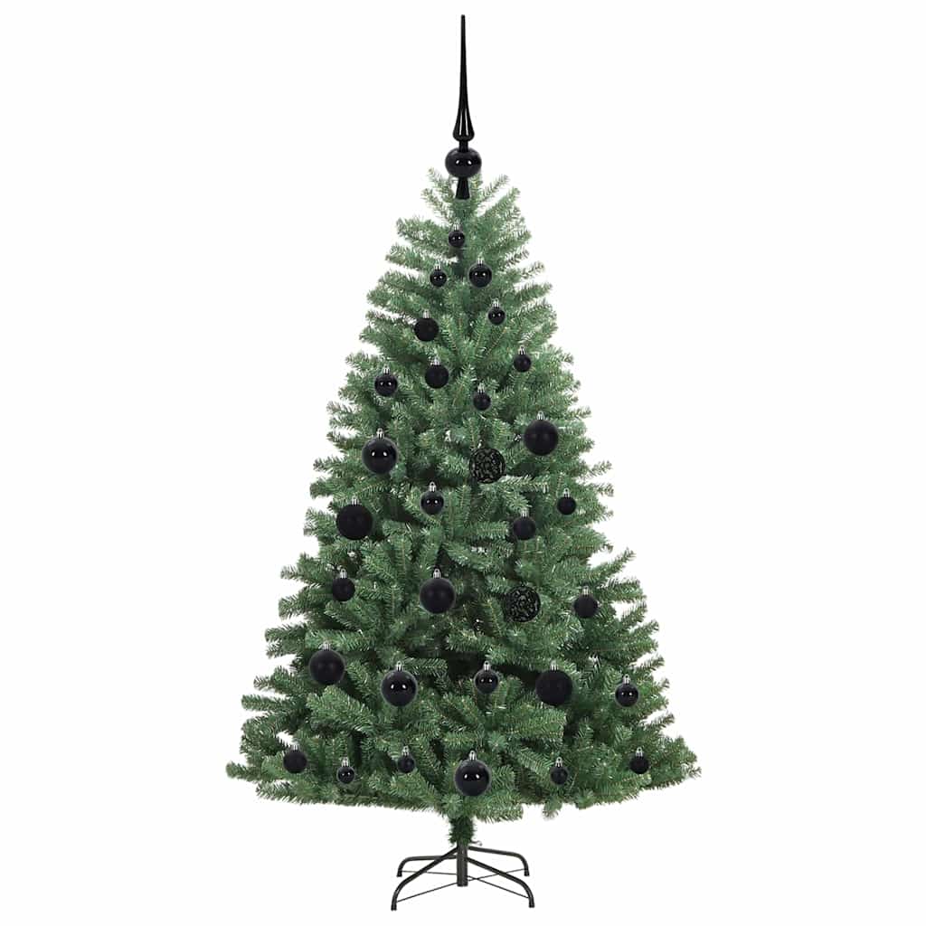 vidaXL Sztuczna choinka z zawiasami zielony 120 cm PVC i Metal