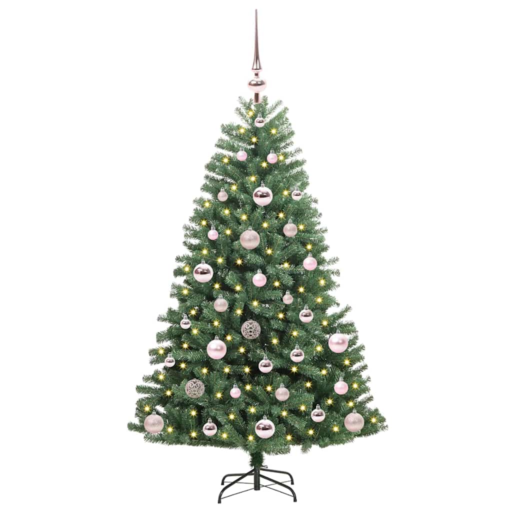 vidaXL Sztuczna choinka z zawiasami zielony 120 cm PVC i Metal