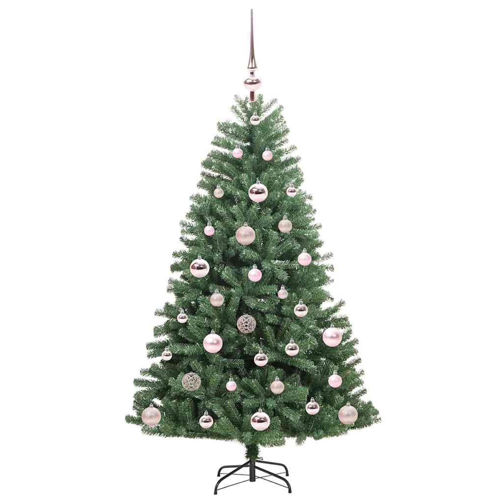 vidaXL Sztuczna choinka z zawiasami zielony 120 cm PVC i Metal