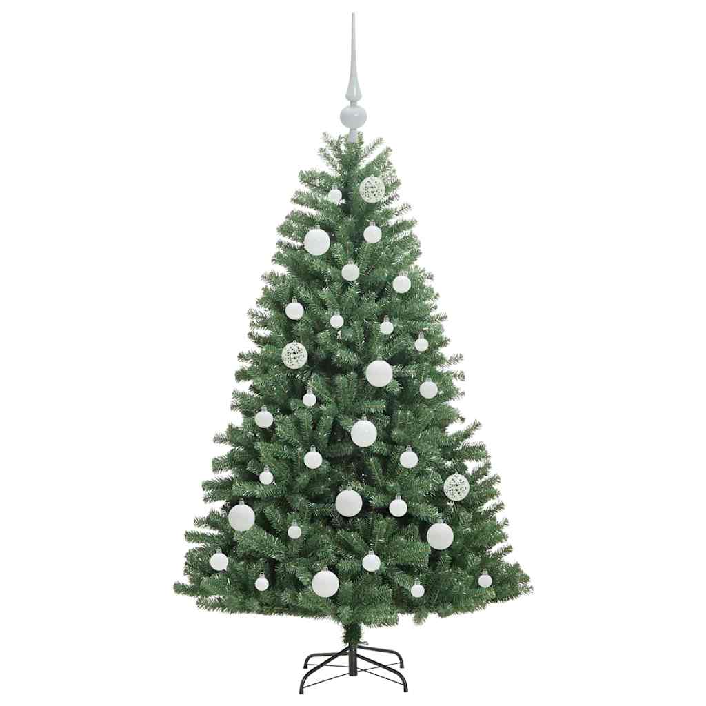 vidaXL Sztuczna choinka z zawiasami zielony 120 cm PVC i Metal