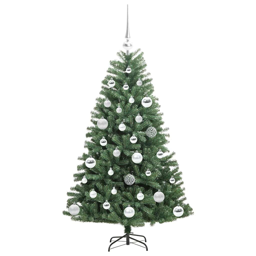 vidaXL Sztuczna choinka z zawiasami zielony 120 cm PVC i Metal