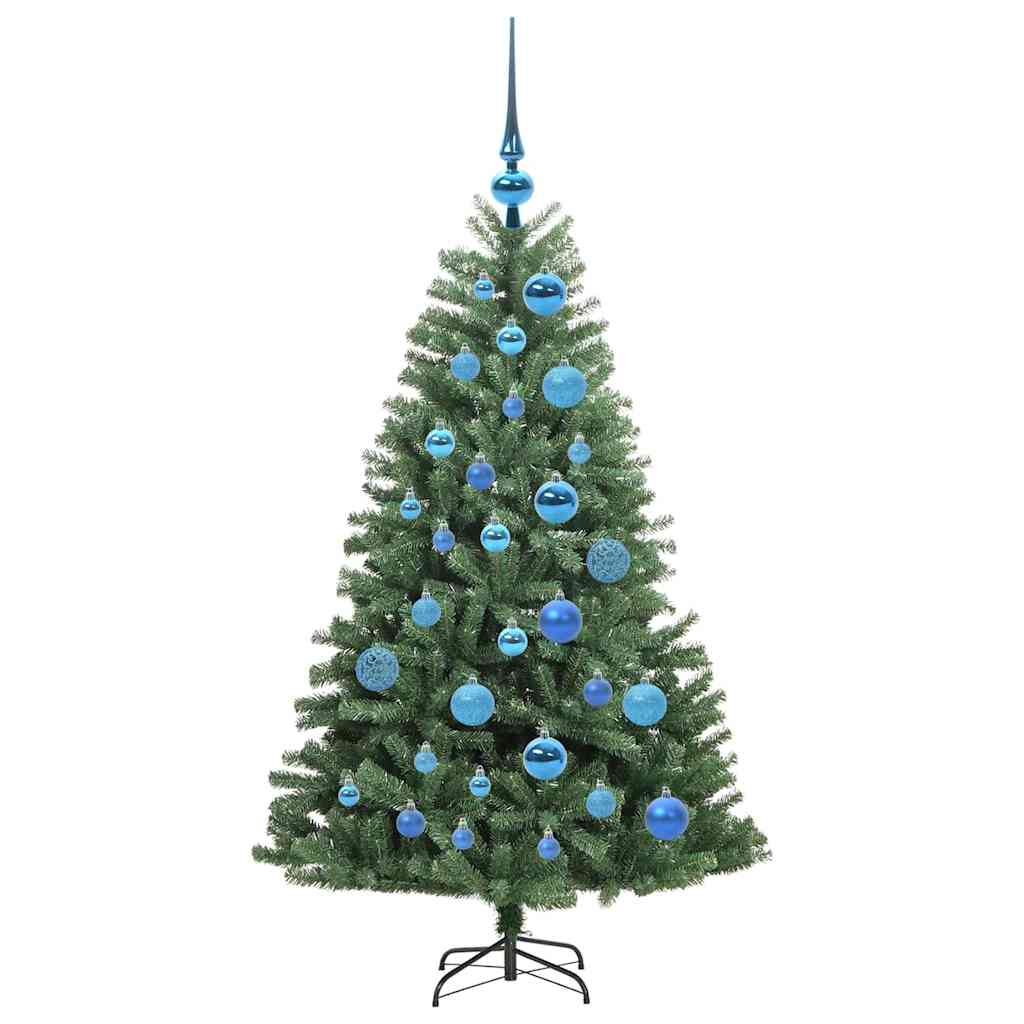 vidaXL Sztuczna choinka z zawiasami zielony 120 cm PVC i Metal