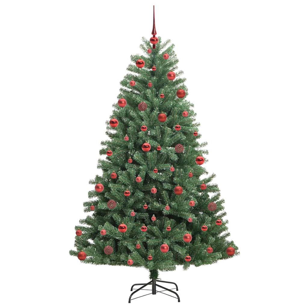 vidaXL Sztuczna choinka z zawiasami Zielony 180 cm PVC i Metal