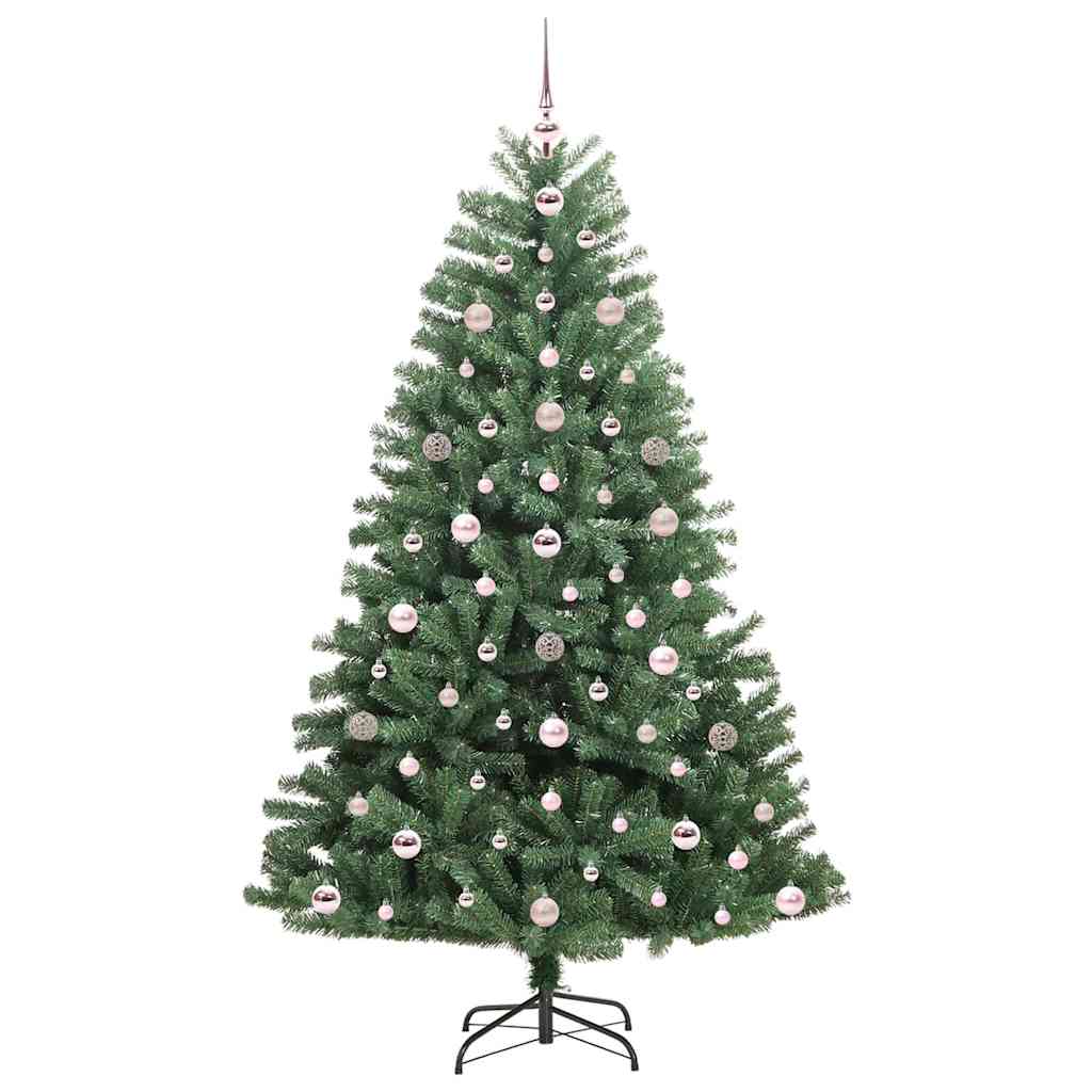 vidaXL Sztuczna choinka z zawiasami Zielony 180 cm PVC i Metal