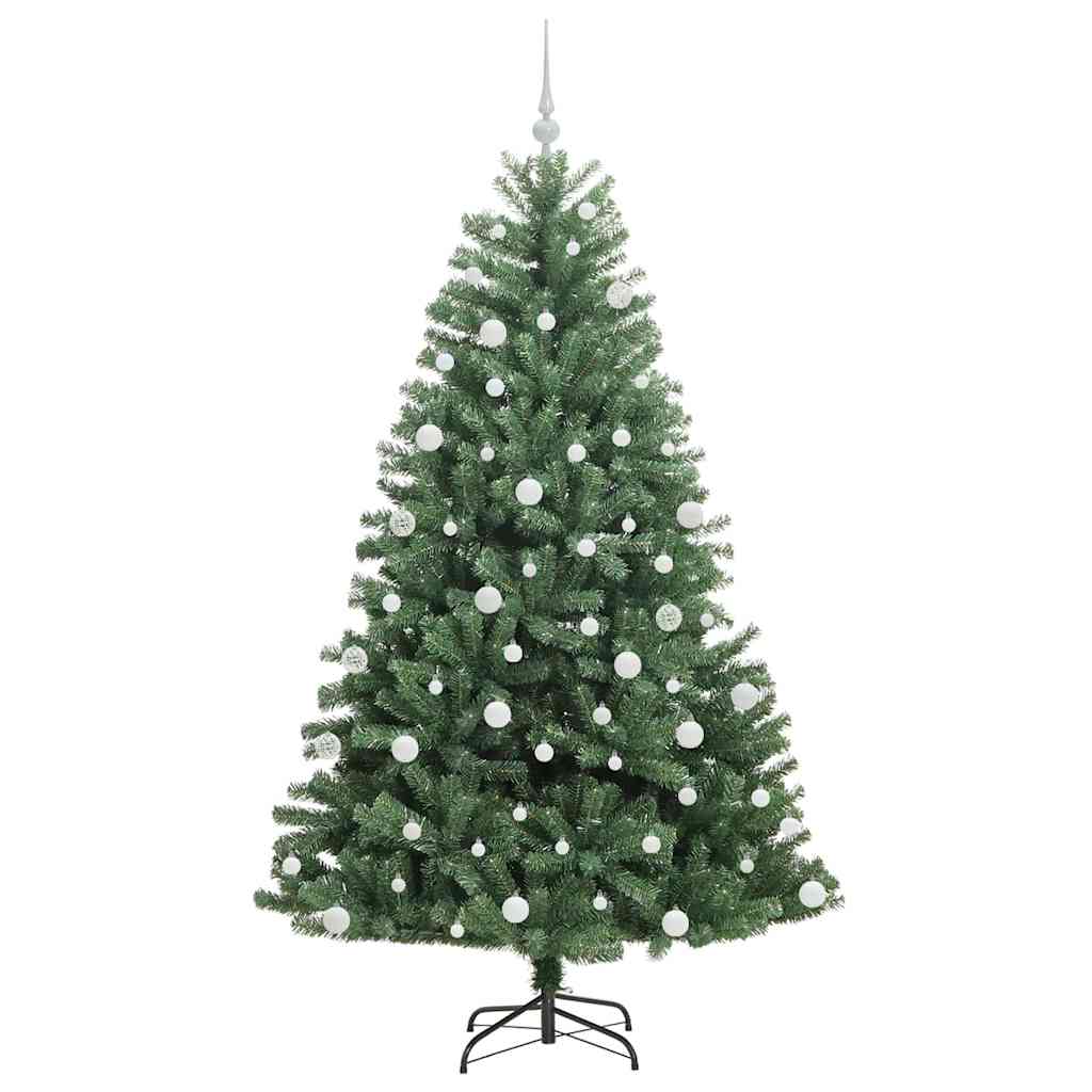 vidaXL Sztuczna choinka z zawiasami Zielony 180 cm PVC i Metal