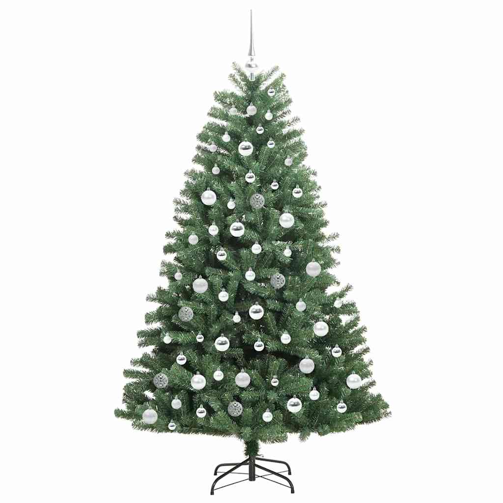 vidaXL Sztuczna choinka z zawiasami Zielony 180 cm PVC i Metal
