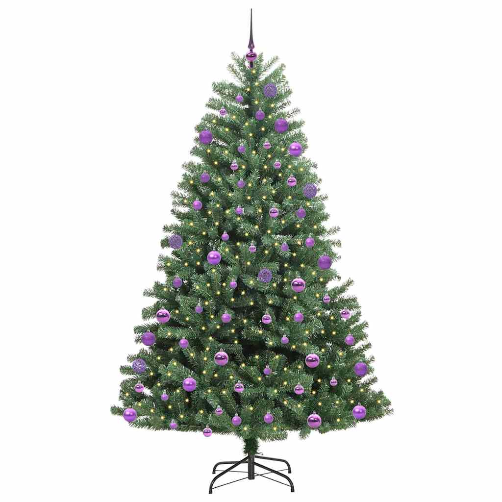 vidaXL Sztuczna choinka z zawiasami Zielony 180 cm PVC i Metal