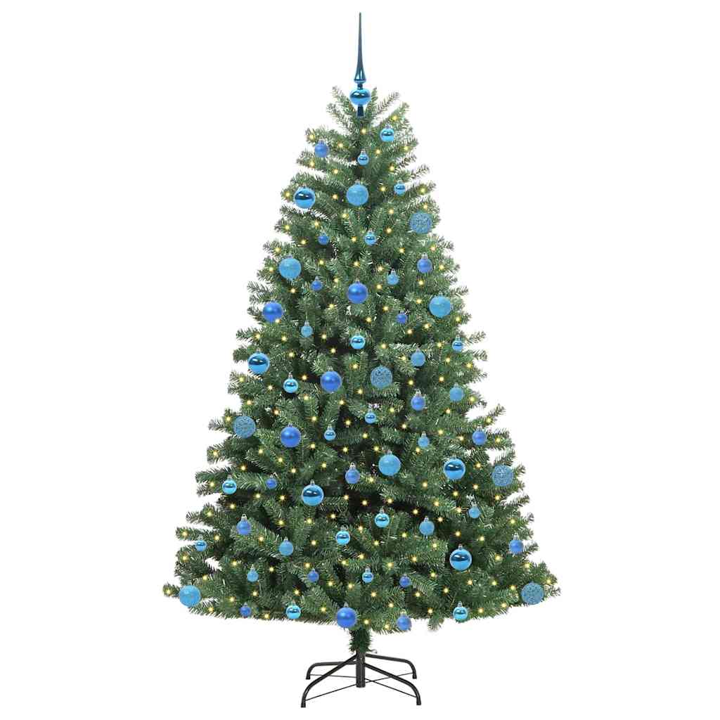 vidaXL Sztuczna choinka z zawiasami Zielony 180 cm PVC i Metal