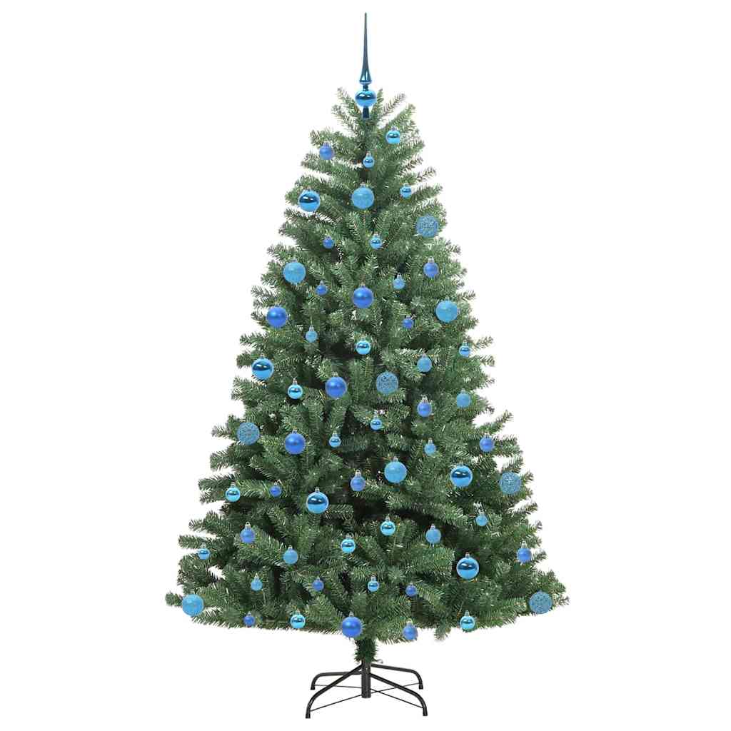 vidaXL Sztuczna choinka z zawiasami Zielony 180 cm PVC i Metal