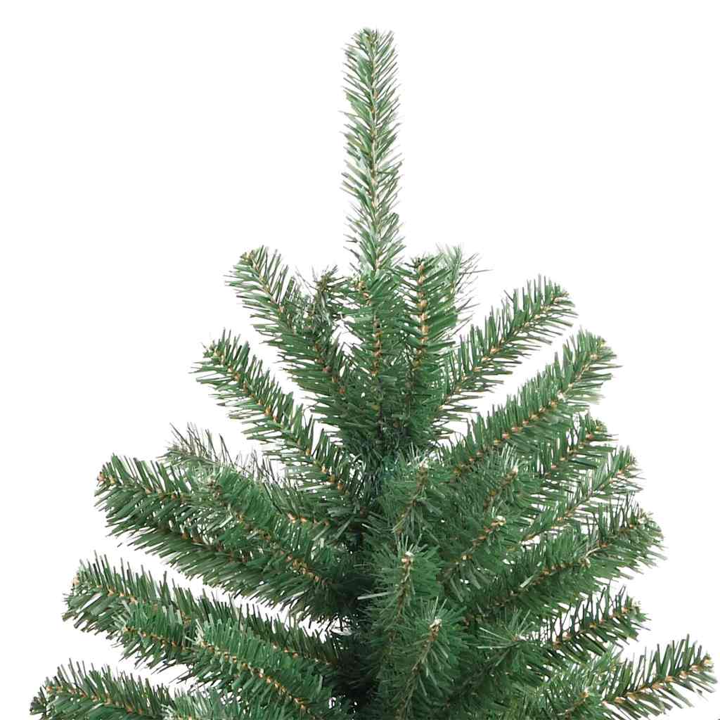 vidaXL Sztuczna choinka z zawiasami zielony 210 cm PVC i Metal
