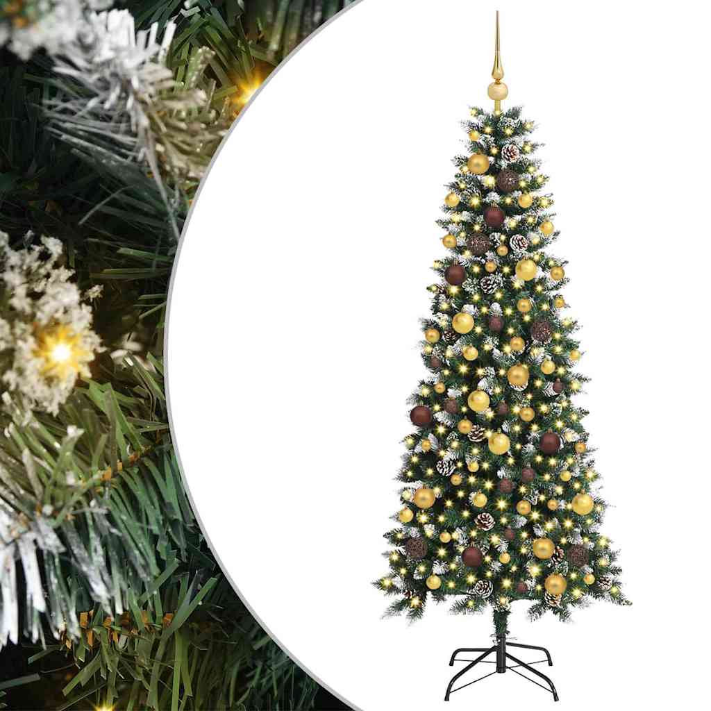 vidaXL Sztuczna choinka z podstawą Zielony 180 cm PVC, plastik i stal