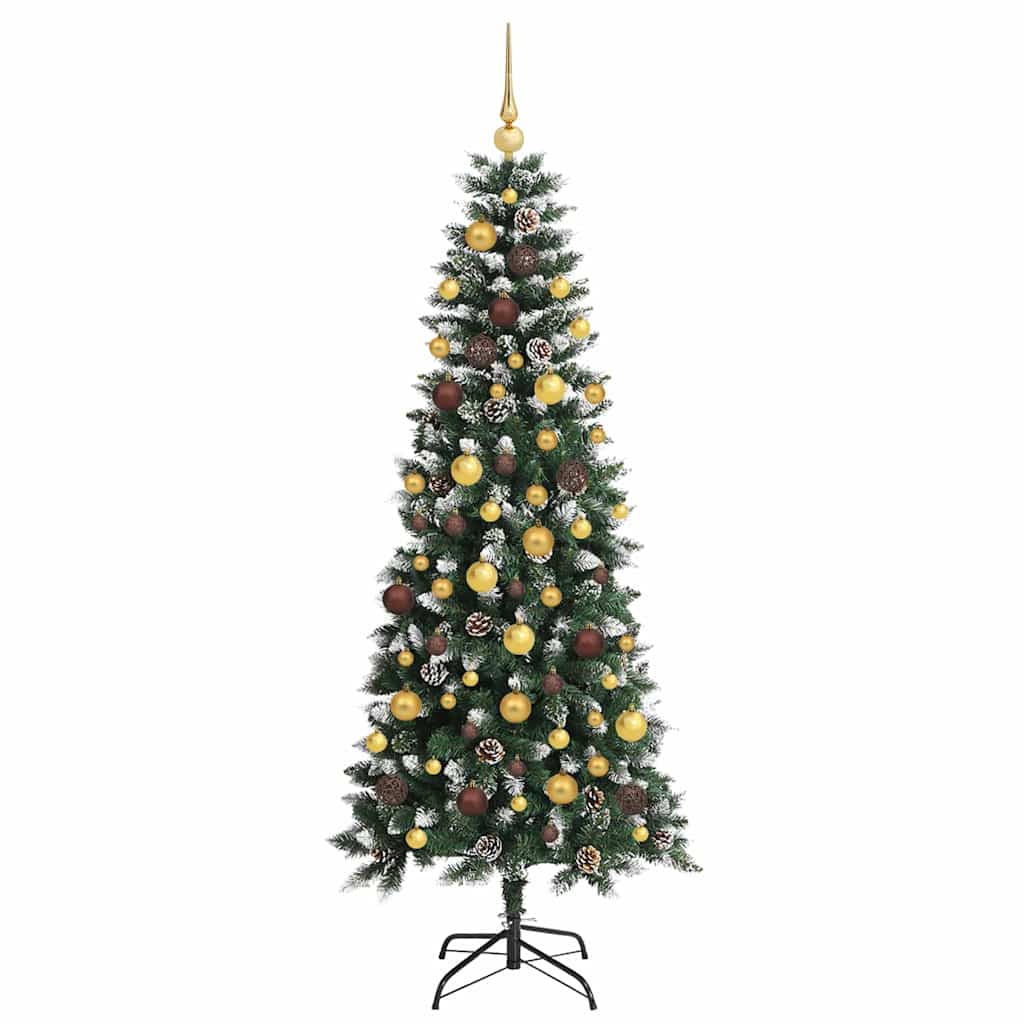 vidaXL Sztuczna choinka z podstawą Zielony 180 cm PVC, plastik i stal