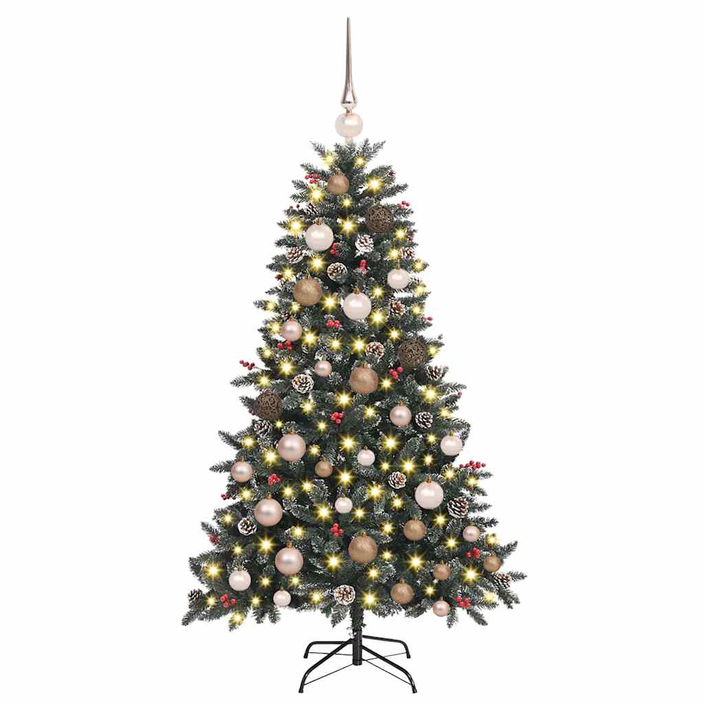 vidaXL Sztuczna choinka z podstawą Zielony 120 cm PVC, plastik i stal
