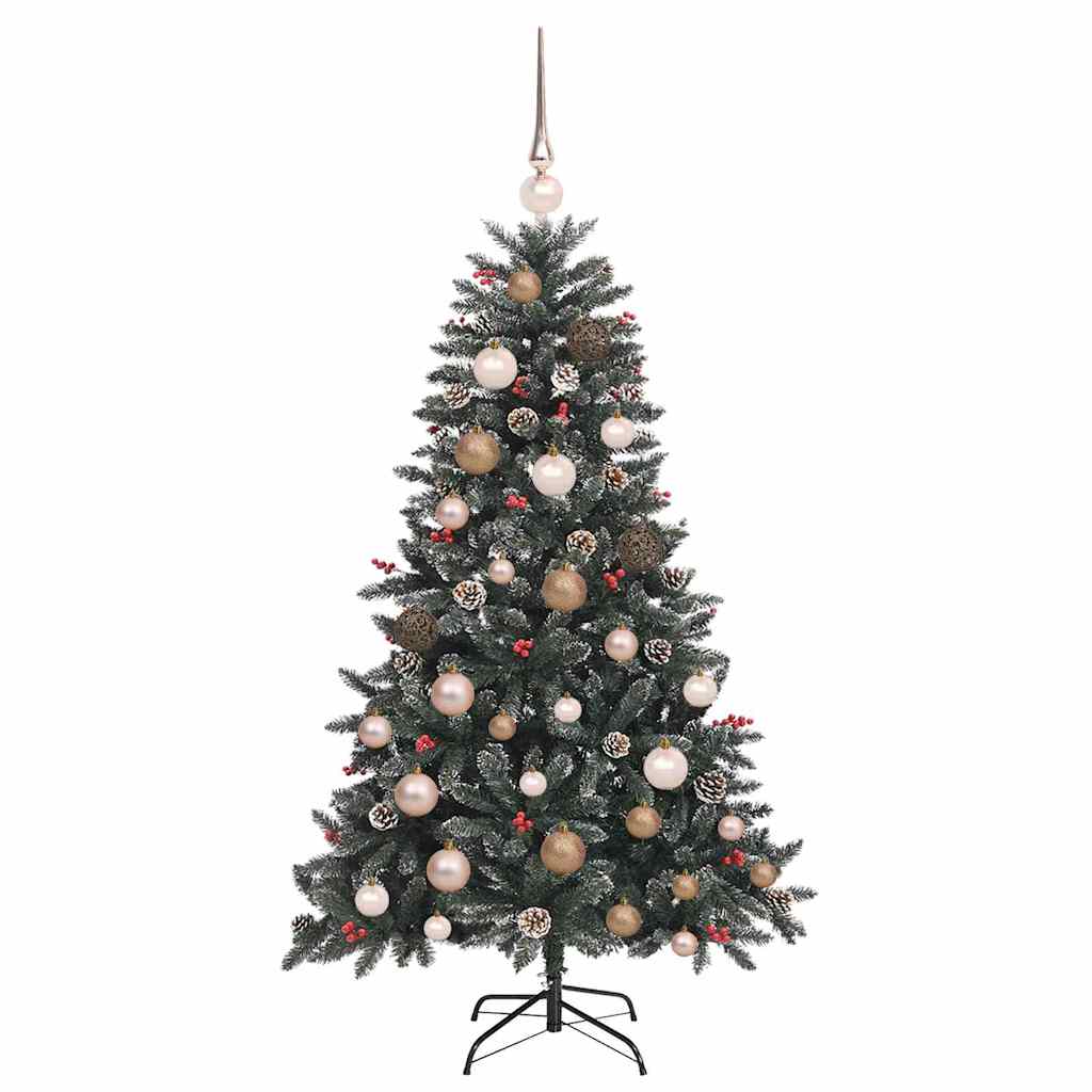 vidaXL Sztuczna choinka z podstawą Zielony 120 cm PVC, plastik i stal