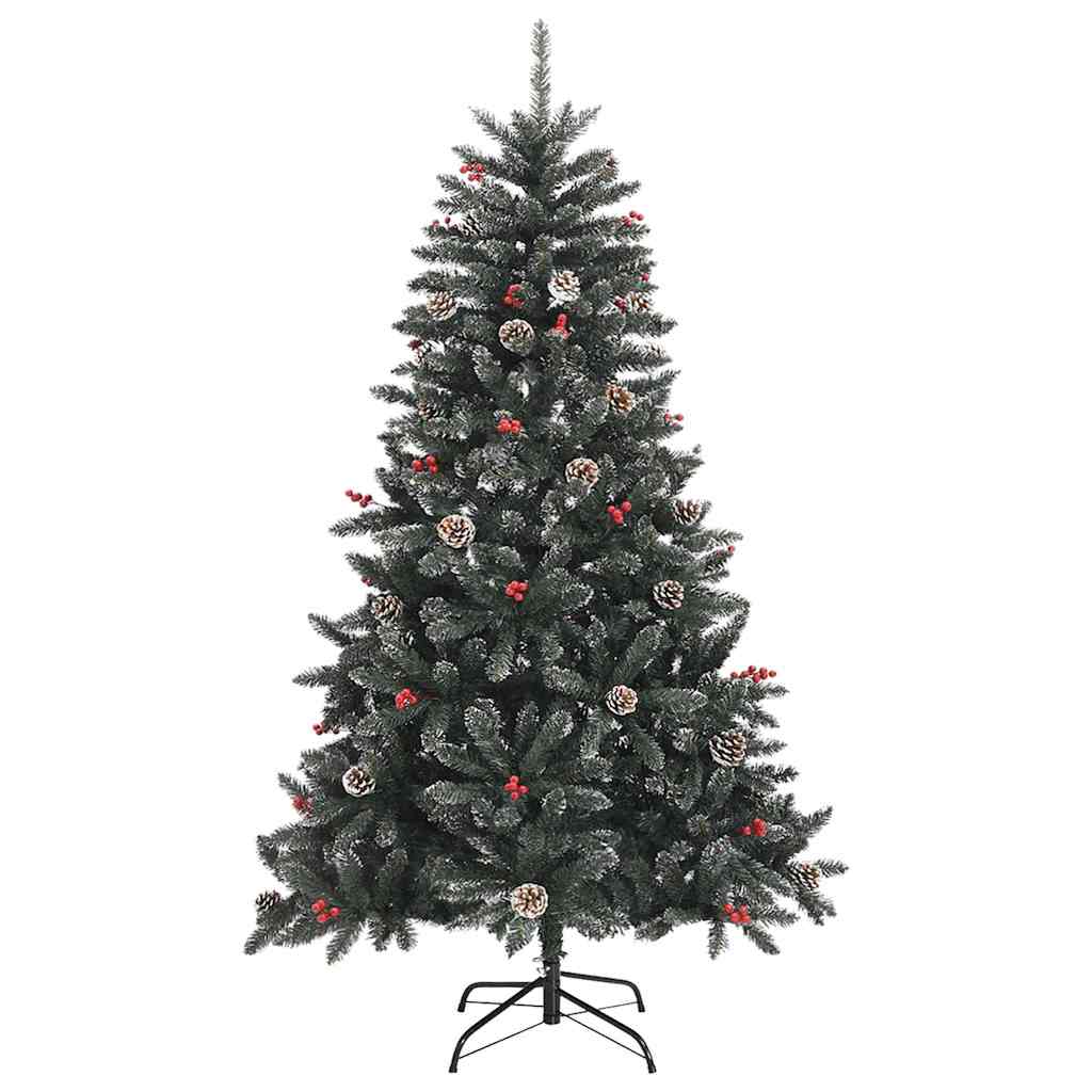 vidaXL Sztuczna choinka z podstawą Zielony 120 cm PVC, plastik i stal