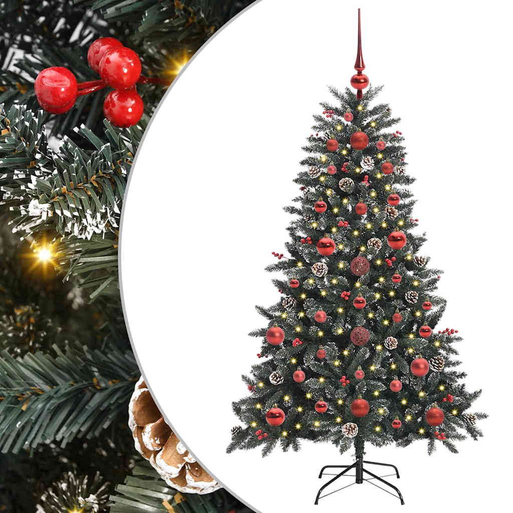 vidaXL Sztuczna choinka z podstawą Zielony 120 cm PVC, plastik i stal