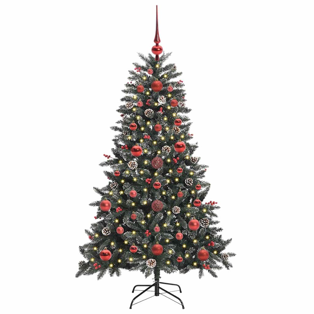 vidaXL Sztuczna choinka z podstawą Zielony 120 cm PVC, plastik i stal