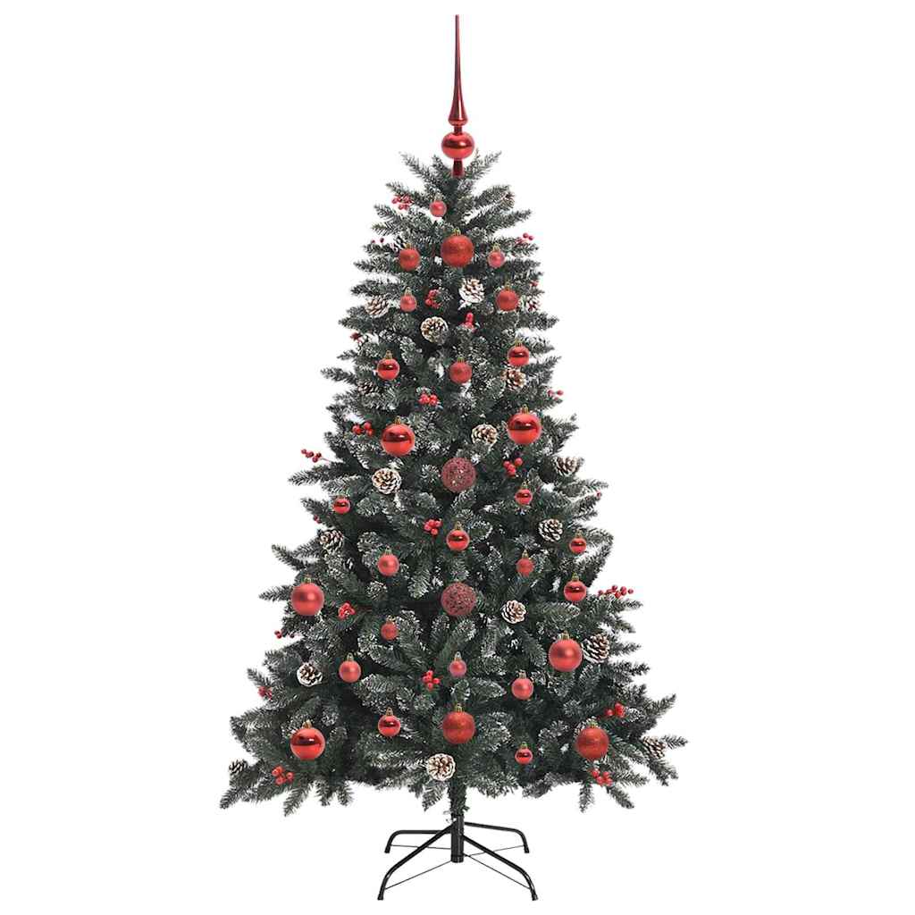 vidaXL Sztuczna choinka z podstawą Zielony 120 cm PVC, plastik i stal