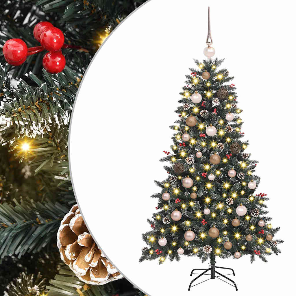 vidaXL Sztuczna choinka Zielony 150 cm PVC, plastik i stal