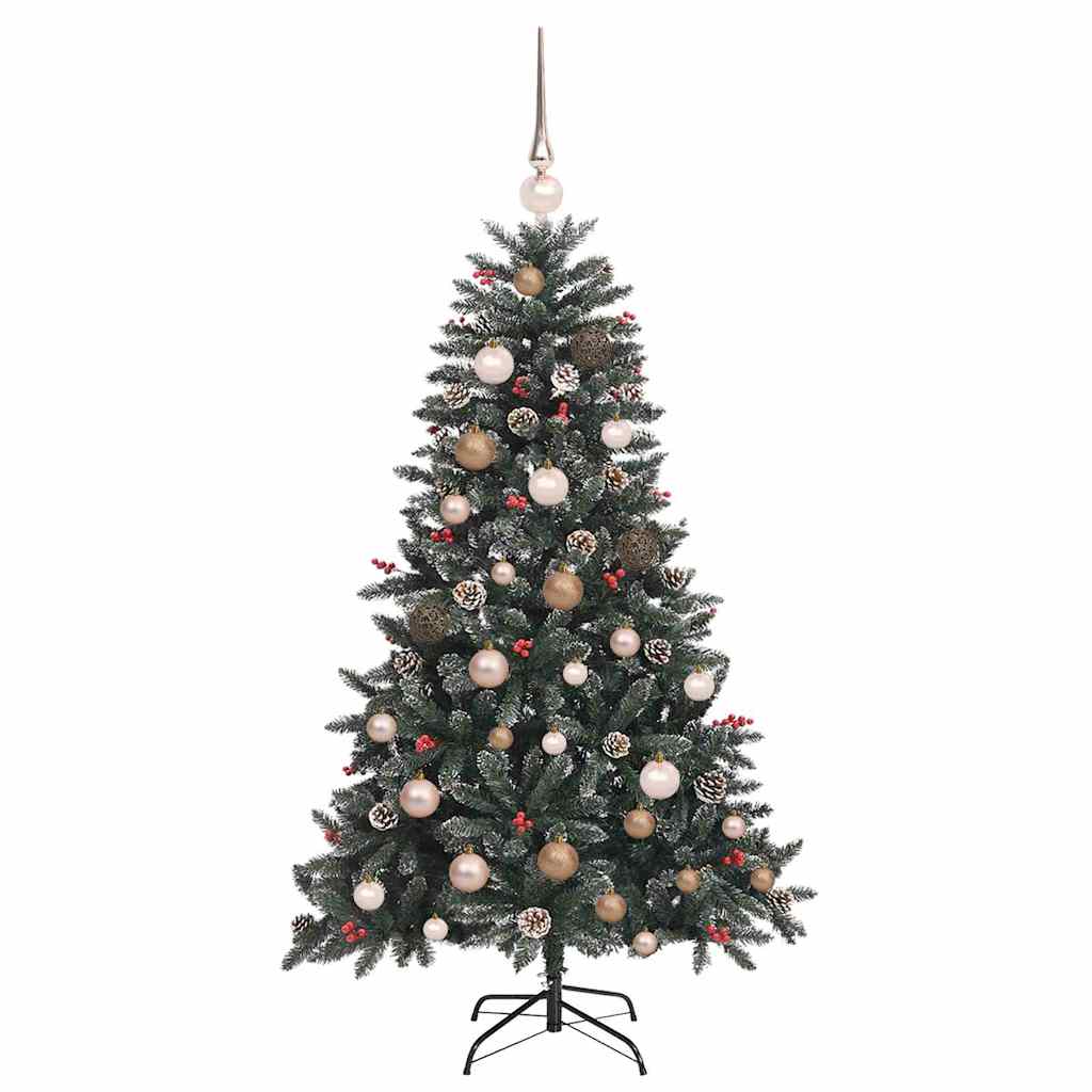 vidaXL Sztuczna choinka Zielony 150 cm PVC, plastik i stal