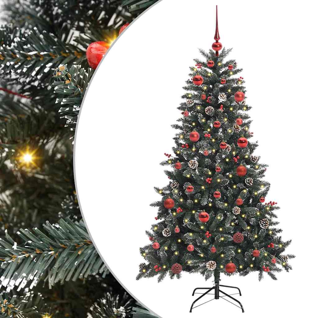 vidaXL Sztuczna choinka Zielony 150 cm PVC, plastik i stal