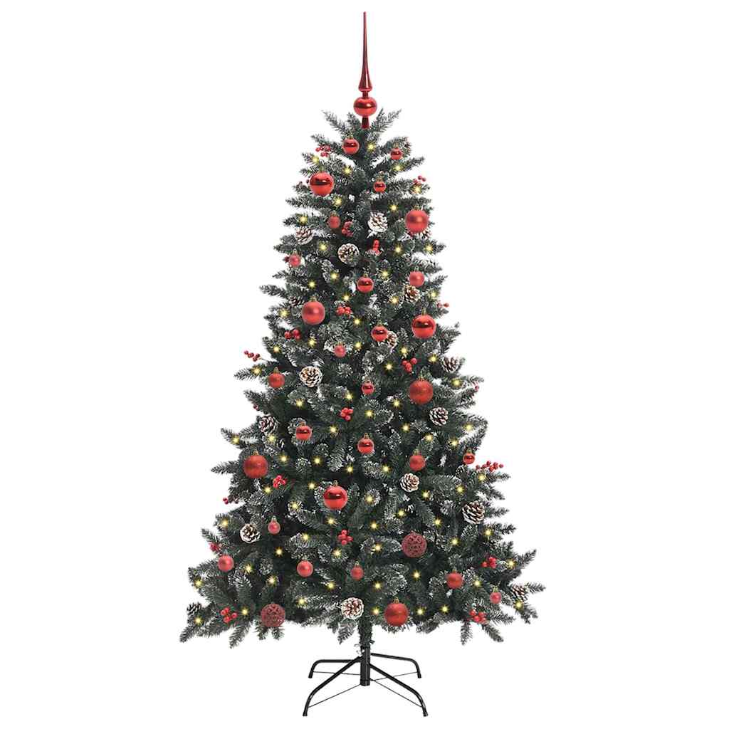 vidaXL Sztuczna choinka Zielony 150 cm PVC, plastik i stal