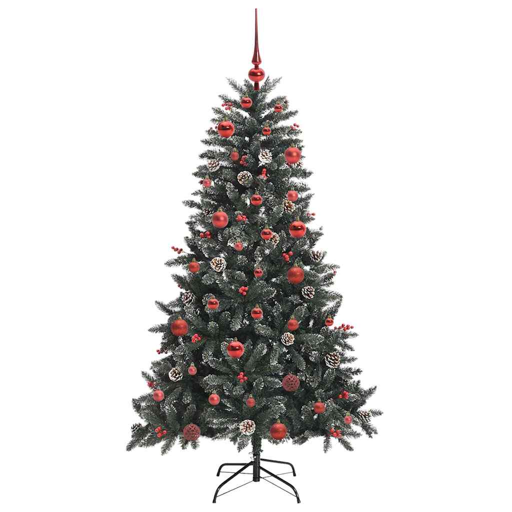 vidaXL Sztuczna choinka Zielony 150 cm PVC, plastik i stal