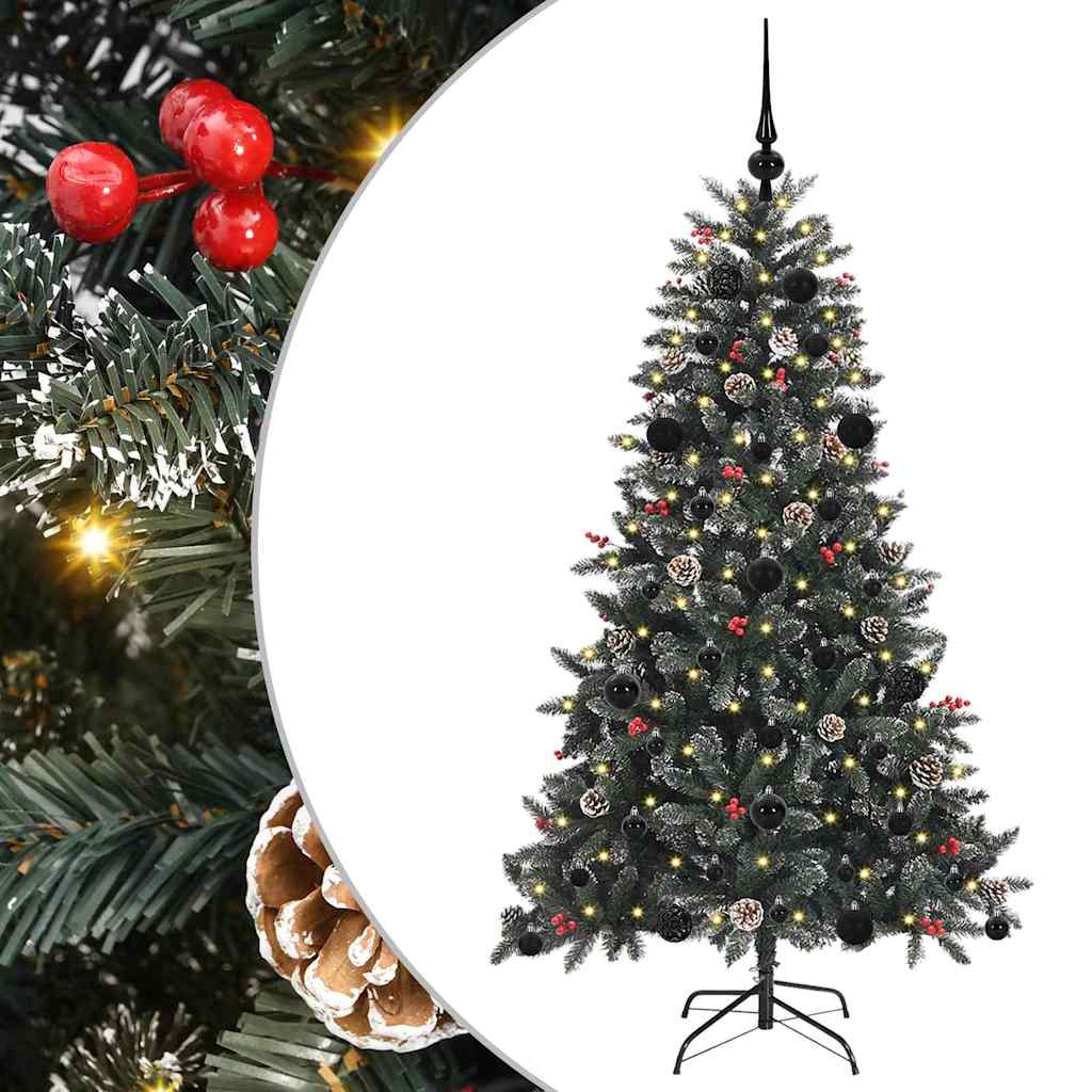 vidaXL Sztuczna choinka Zielony 150 cm PVC, plastik i stal