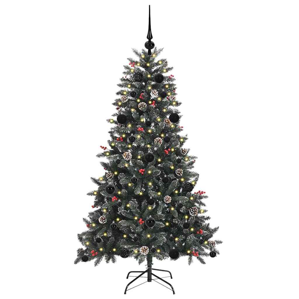 vidaXL Sztuczna choinka Zielony 150 cm PVC, plastik i stal