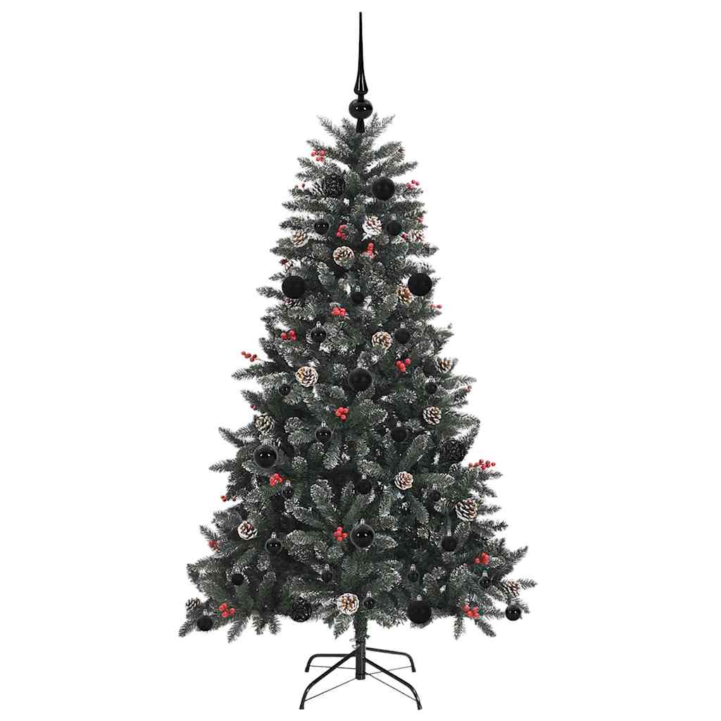 vidaXL Sztuczna choinka Zielony 150 cm PVC, plastik i stal