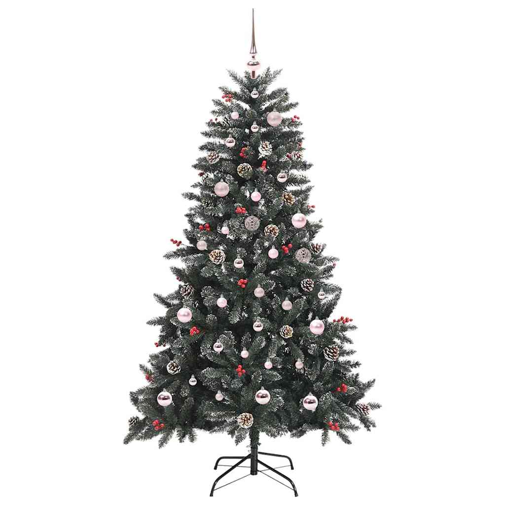 vidaXL Sztuczna choinka Zielony 150 cm PVC, plastik i stal