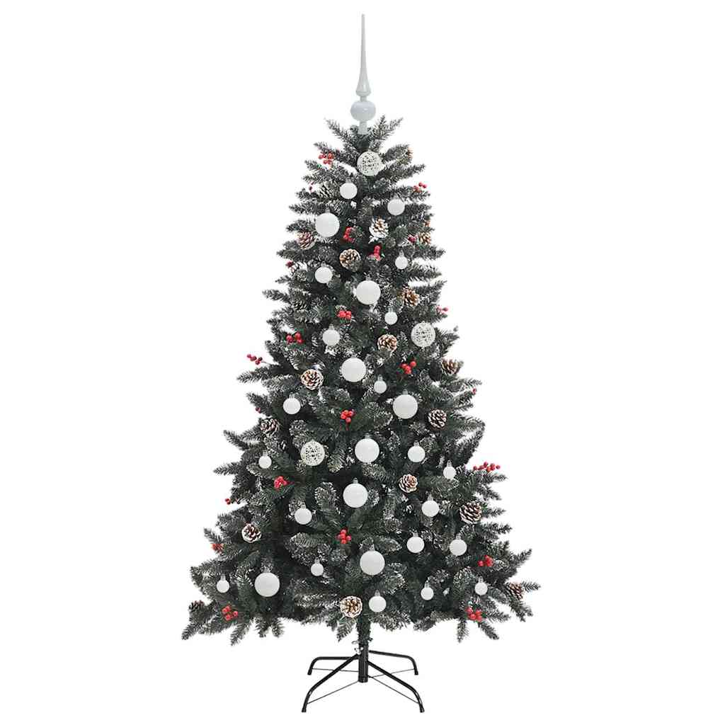 vidaXL Sztuczna choinka Zielony 150 cm PVC, plastik i stal