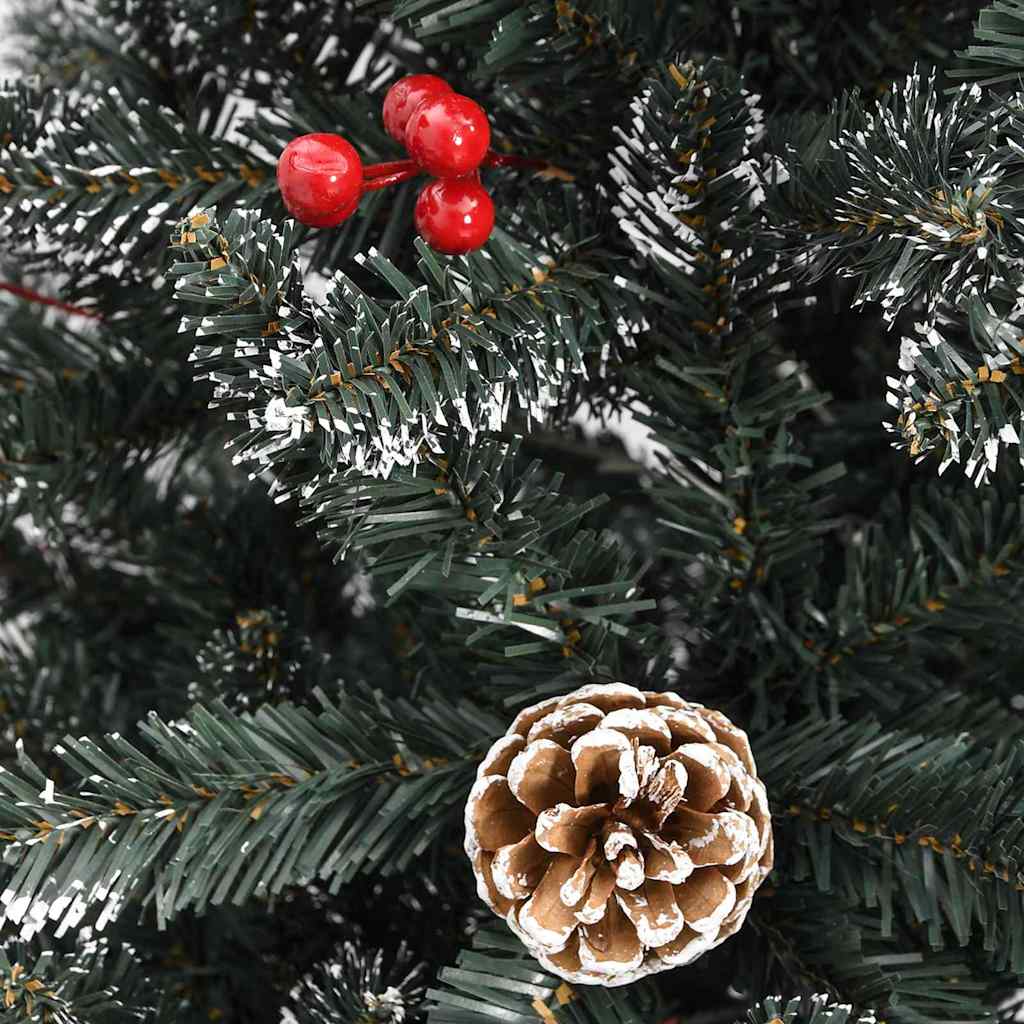 vidaXL Sztuczna choinka Zielony 150 cm PVC, plastik i stal