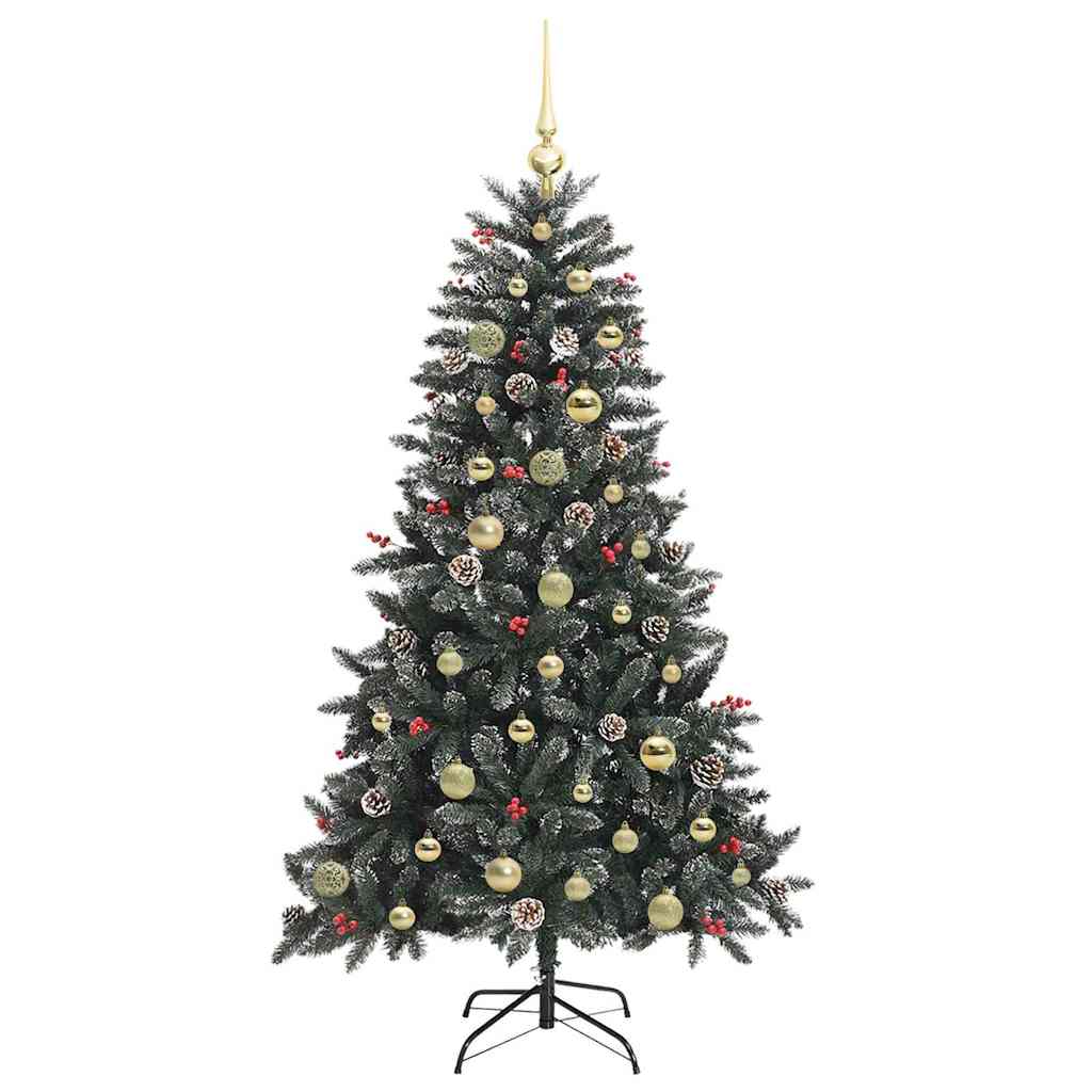 vidaXL Sztuczna choinka Zielony 150 cm PVC, plastik i stal