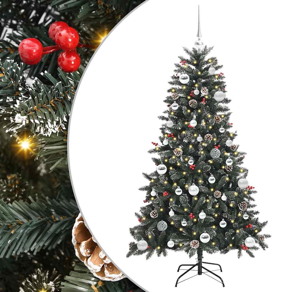 vidaXL Sztuczna choinka Zielony 150 cm PVC, plastik i stal