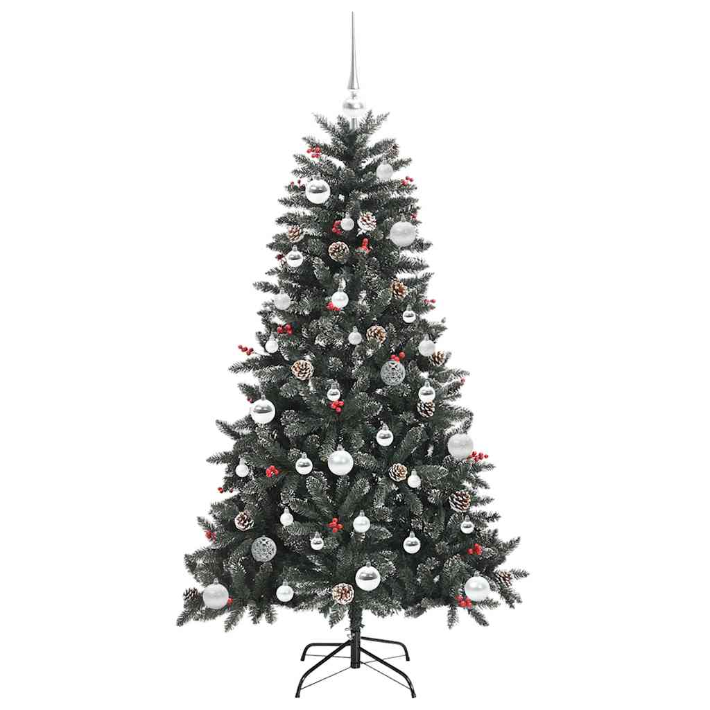 vidaXL Sztuczna choinka Zielony 150 cm PVC, plastik i stal