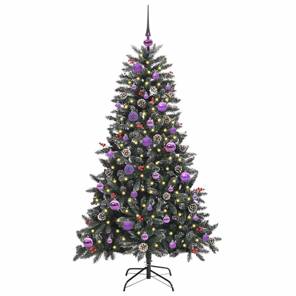vidaXL Sztuczna choinka Zielony 150 cm PVC, plastik i stal