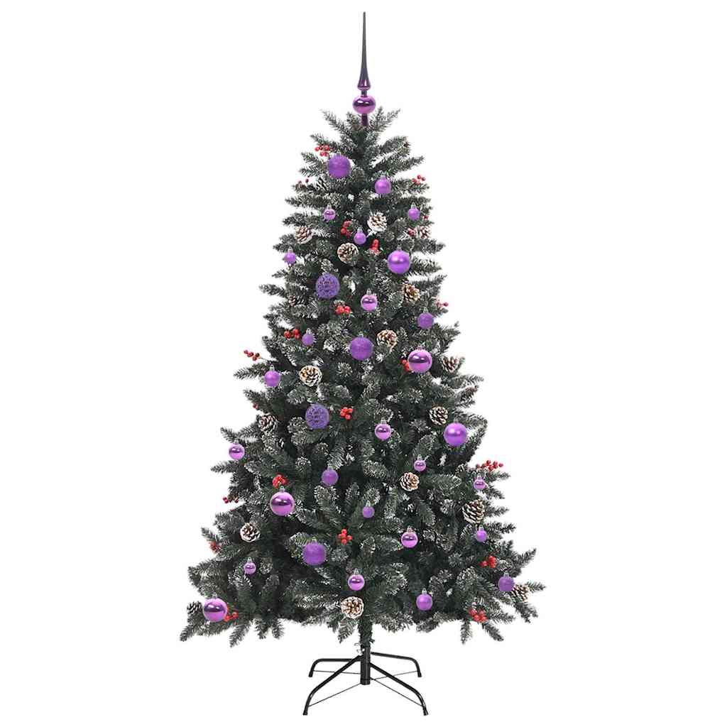vidaXL Sztuczna choinka Zielony 150 cm PVC, plastik i stal