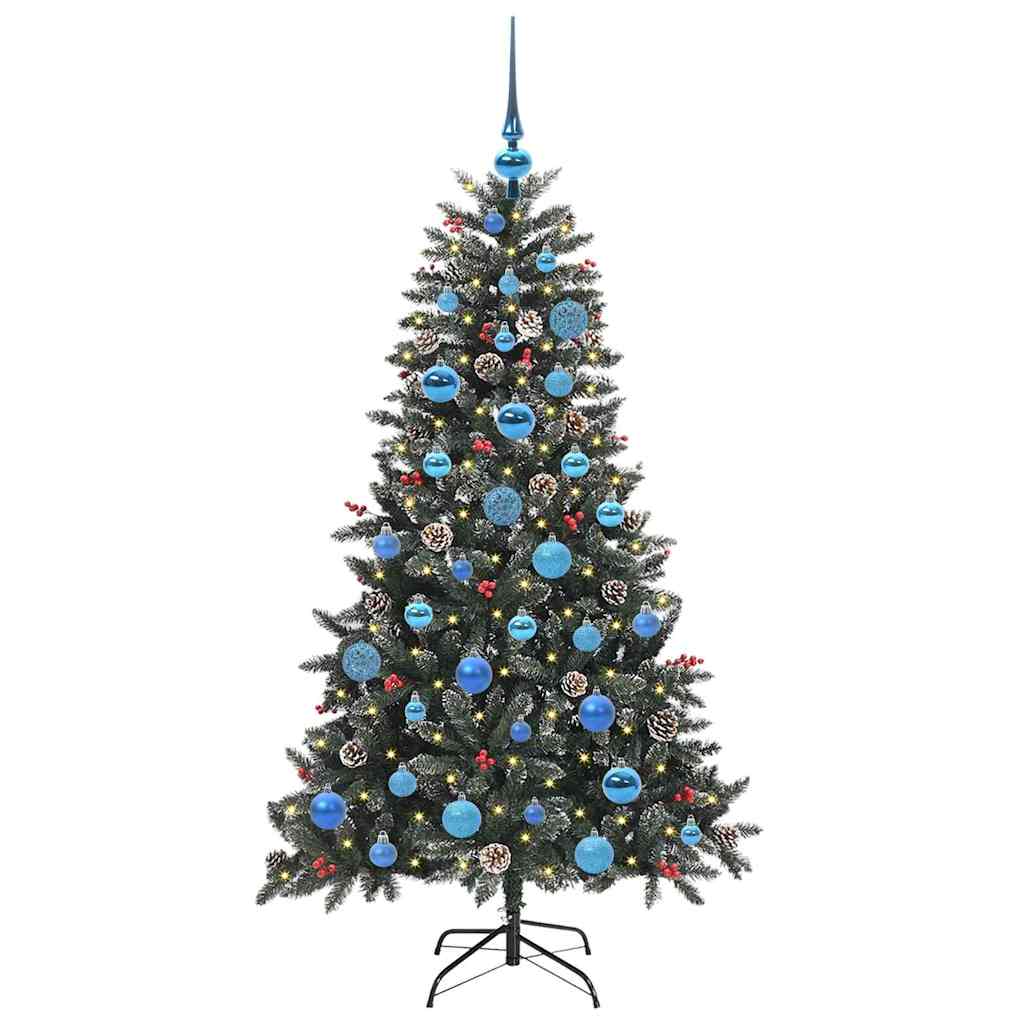 vidaXL Sztuczna choinka Zielony 150 cm PVC, plastik i stal