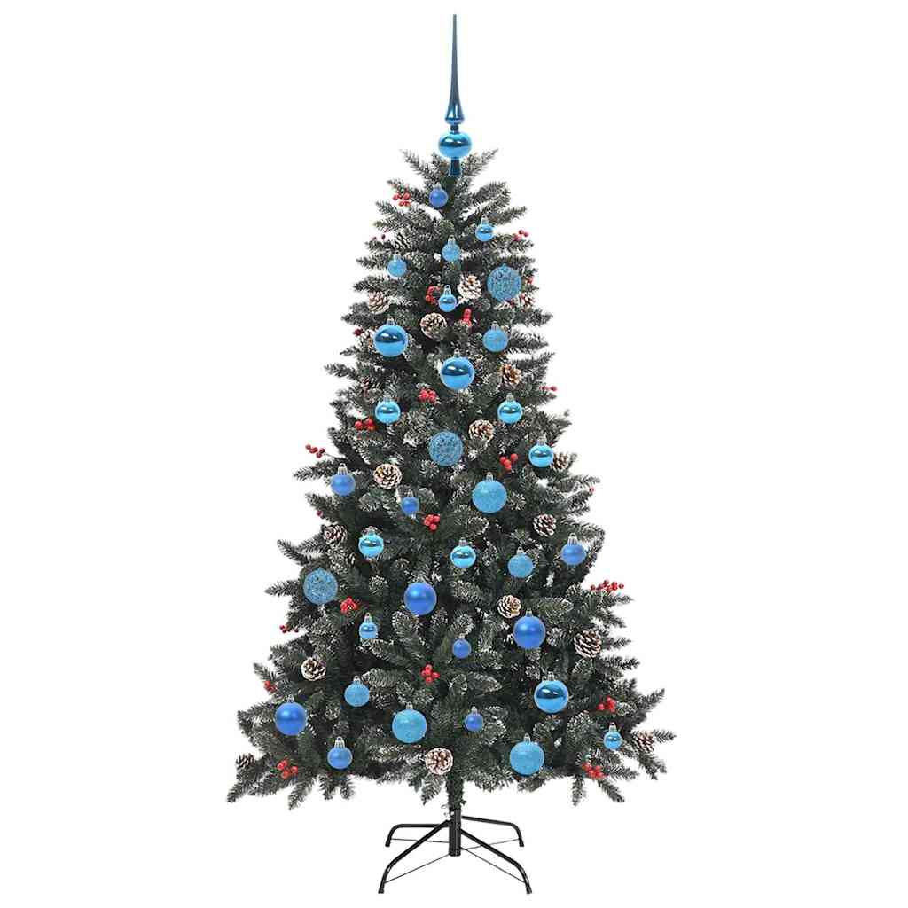 vidaXL Sztuczna choinka Zielony 150 cm PVC, plastik i stal