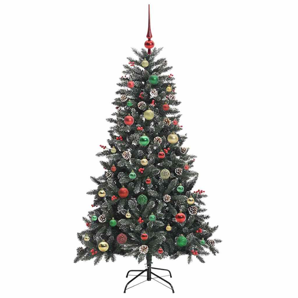 vidaXL Sztuczna choinka Zielony 150 cm PVC, plastik i stal