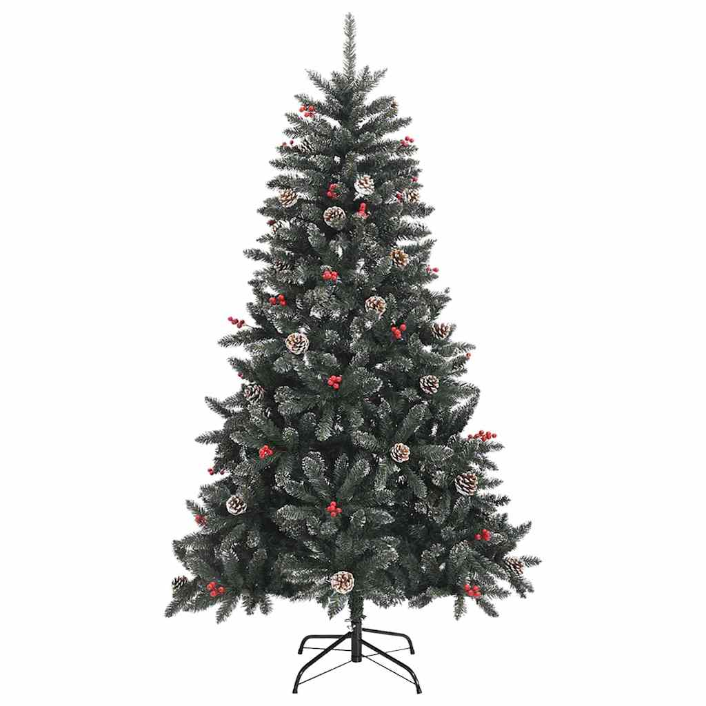 vidaXL Sztuczna choinka Zielony 150 cm PVC, plastik i stal