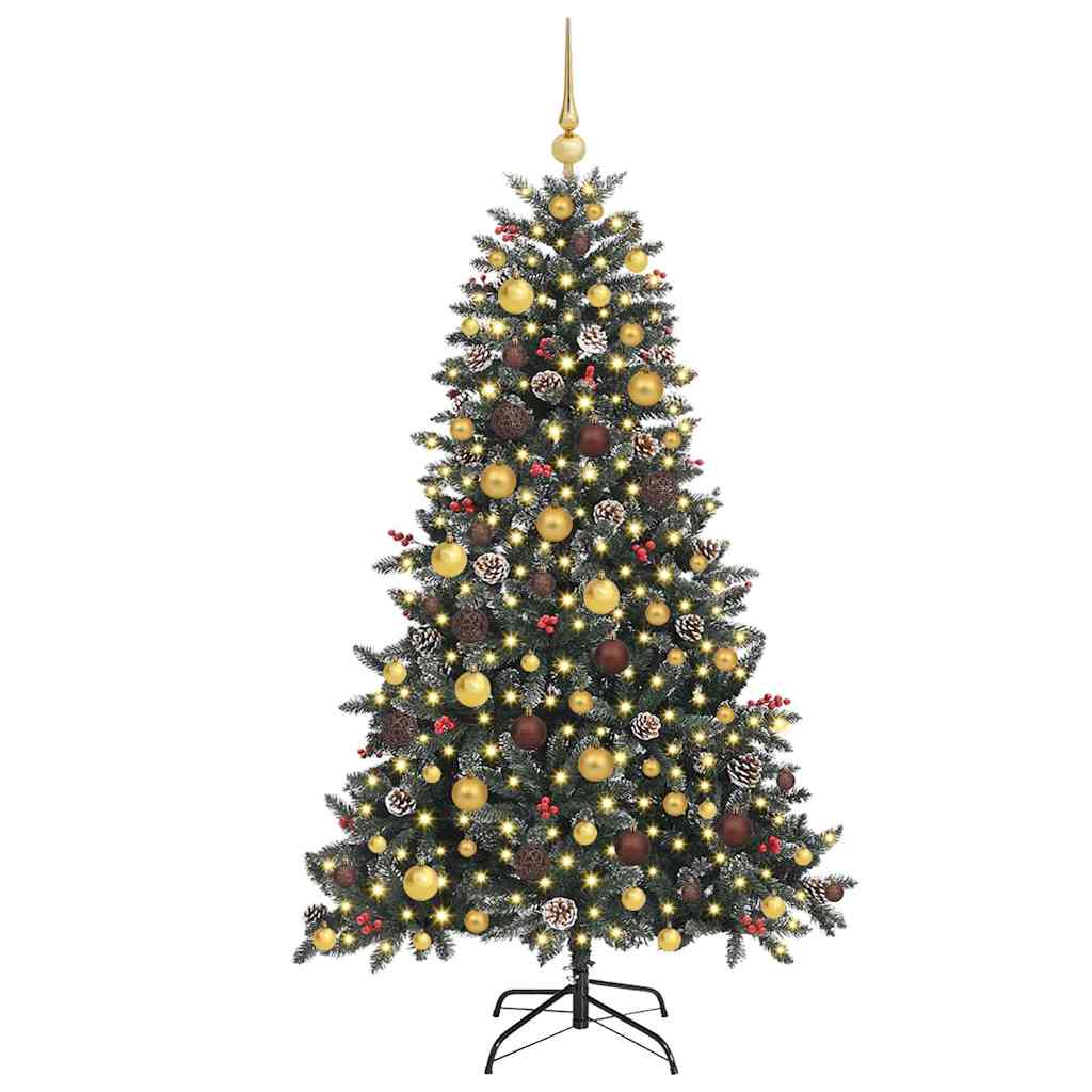 vidaXL Sztuczna choinka z podstawą Zielony 180 cm PVC, plastik i stal