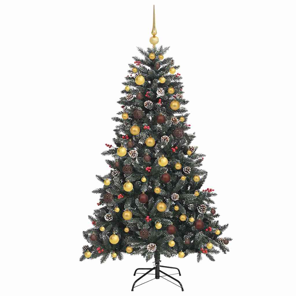 vidaXL Sztuczna choinka z podstawą Zielony 180 cm PVC, plastik i stal