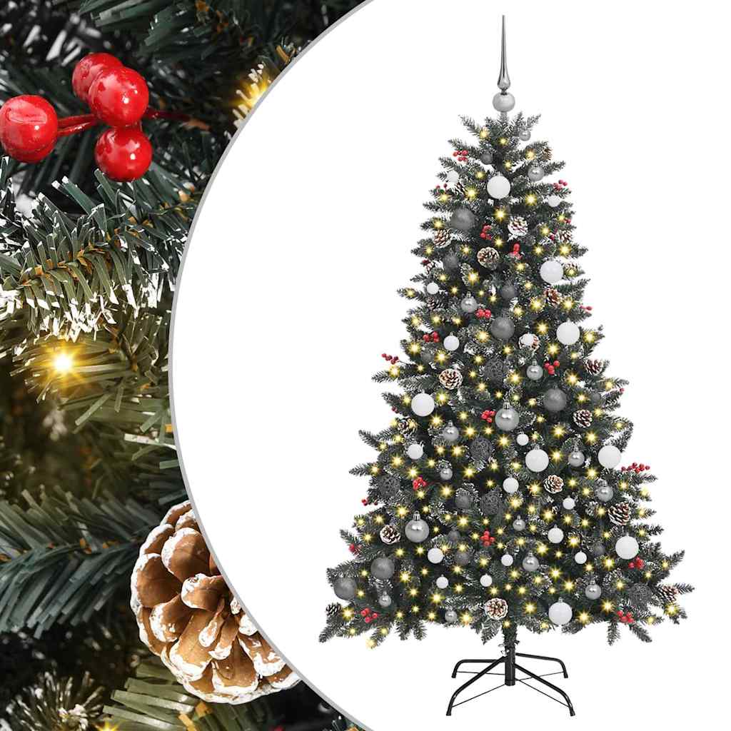 vidaXL Sztuczna choinka Zielony 180 cm PVC, plastik i stal