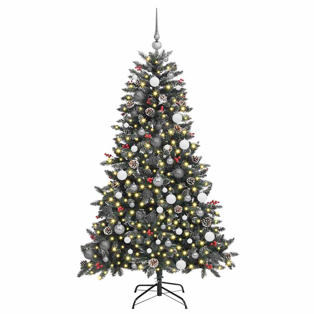 vidaXL Sztuczna choinka Zielony 180 cm PVC, plastik i stal
